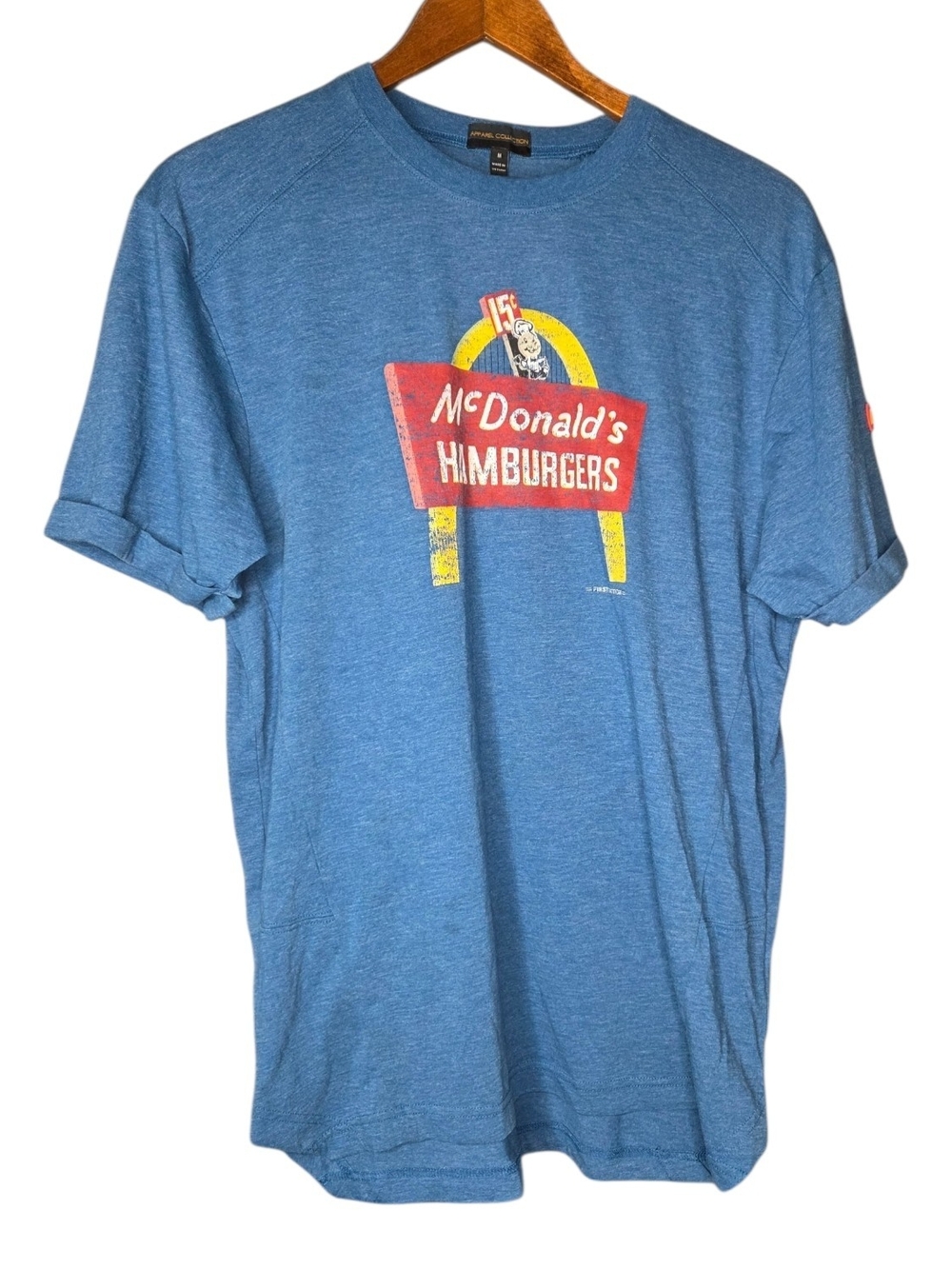 McDonald's Blue Short-Sleeve Tee with Vintage Sign Graphic Size Medium